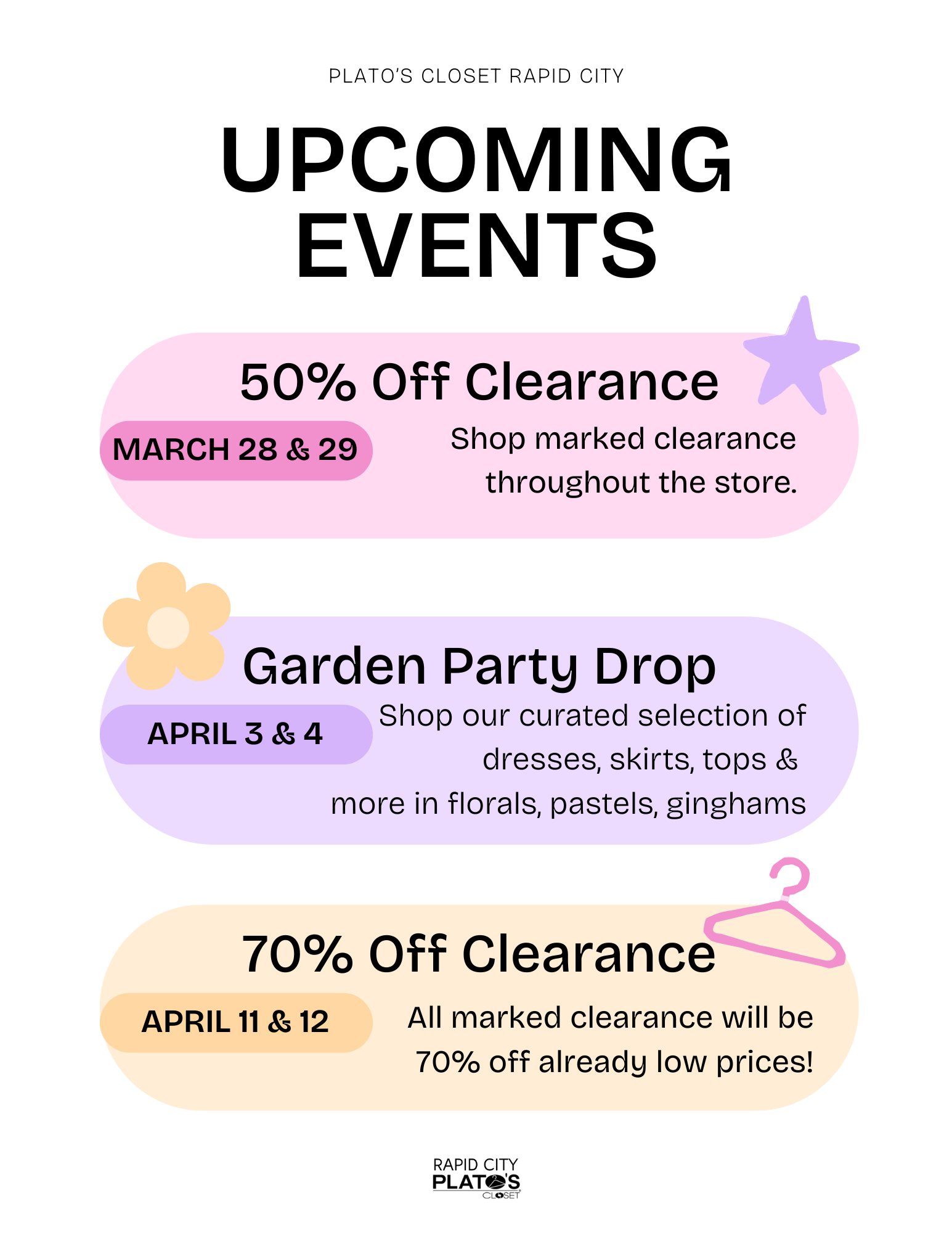 Upcoming Events List